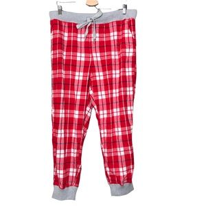 Aerie Plaid Tartan Pajama Pants Bottoms Jogger Sleep Cozy PJs Pockets